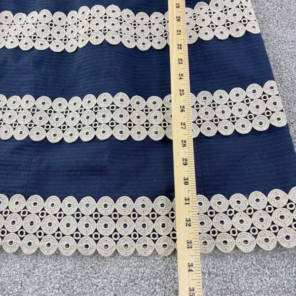 Lilly Pulitzer Navy Gold Eyelet Halter Dress Style‎ 11561 Size 6 Party Formal - Image 3
