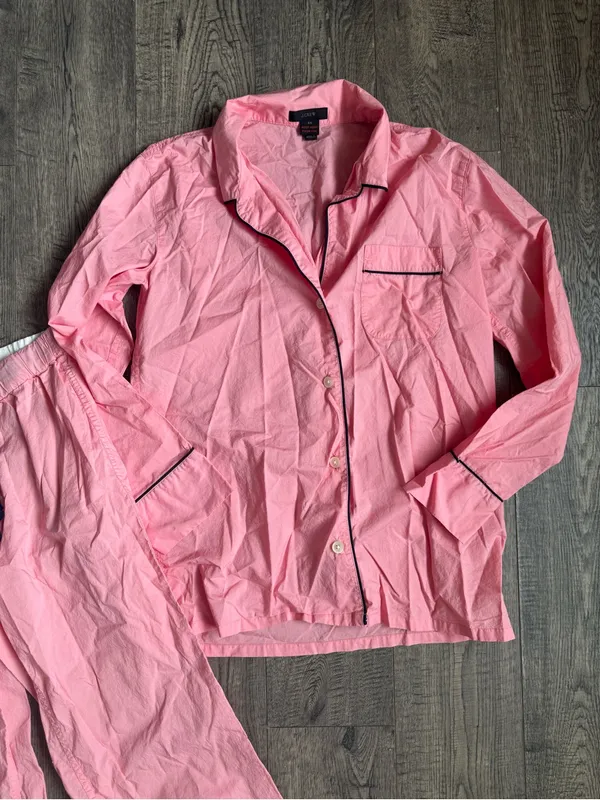 J. Crew Vintage Pajama Set- Cool Pink- Size XS - Image 5