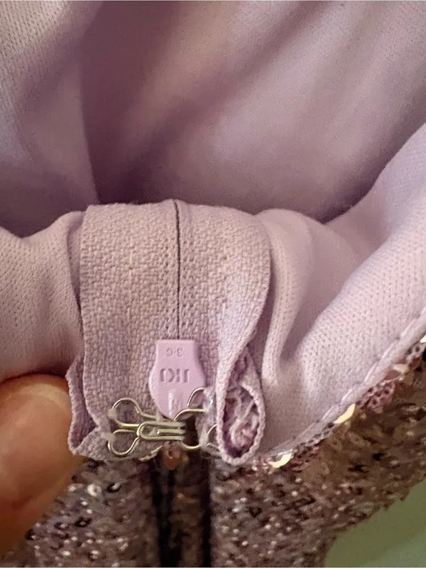 crystal sky mini sequin dress size Small Purple - Image 4