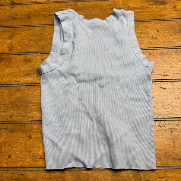 Brandy Melville‎ Light Blue Ribbed Tank Top Cropped - Image 5