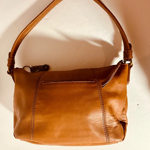 The Sak Sequoia Satchel Leather Embossed Purse Zip Closure +Charm 13” X 8” X 4” - Image 3