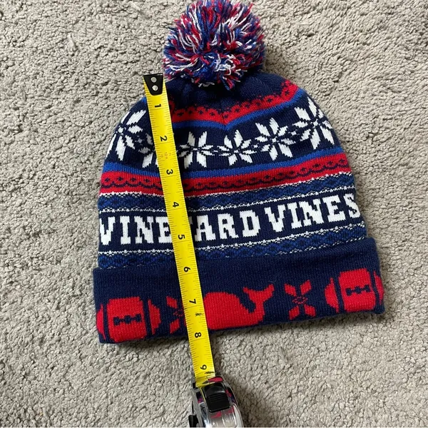 Vineyard Vines Tailgate Pom Pom‎ Knit Beanie unisex one size - Image 5