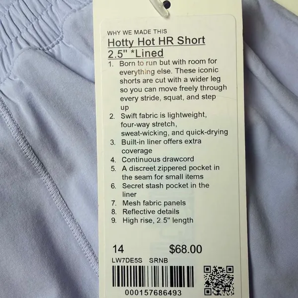 Lululemon Hotty Hot High-Rise Lined Short 2.5" Serene Blue - Image 8