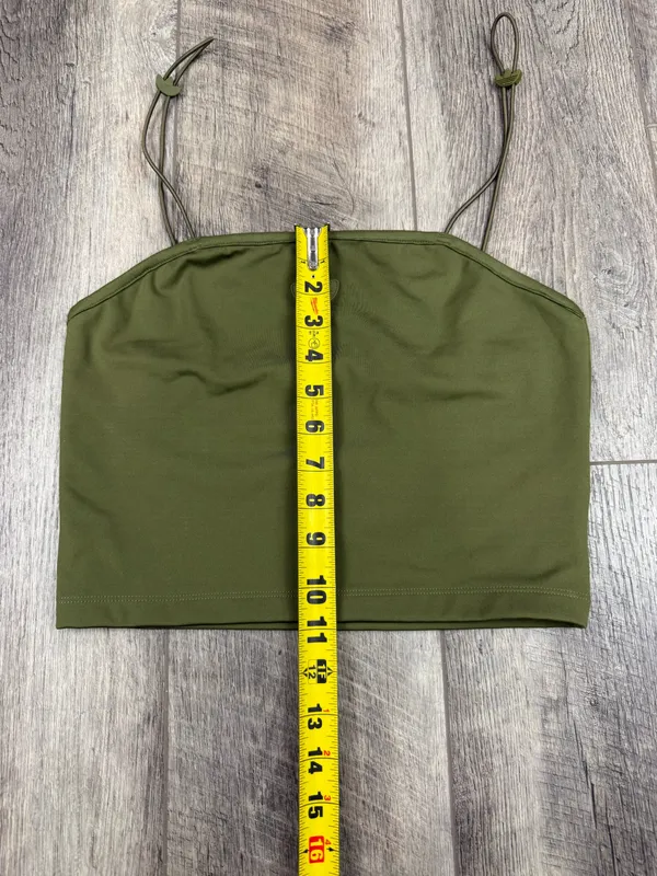 Adidas Olive Crop Top - Image 8