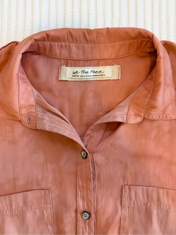Free People We The Free Color of the Valley Button Down Shirt - Image 4