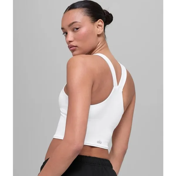 Alo Airbrush Real Bra Tank white size small - Image 2