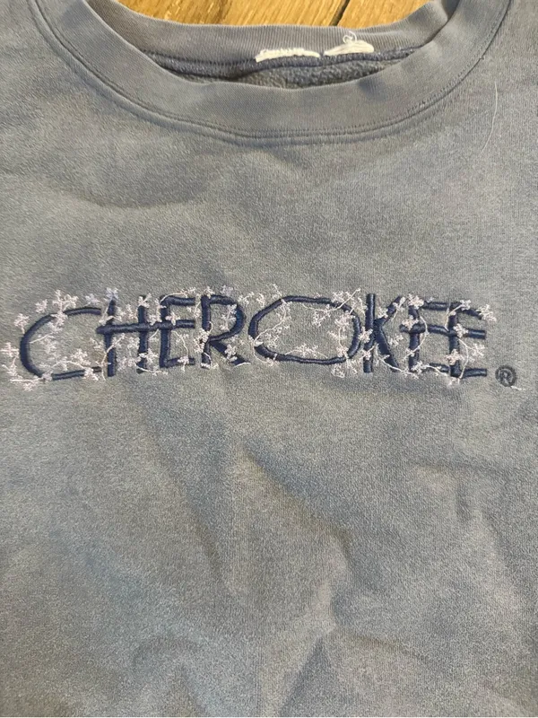 Cherokee Women's Dusty Blue Crewneck Sweatshirt - Image 2
