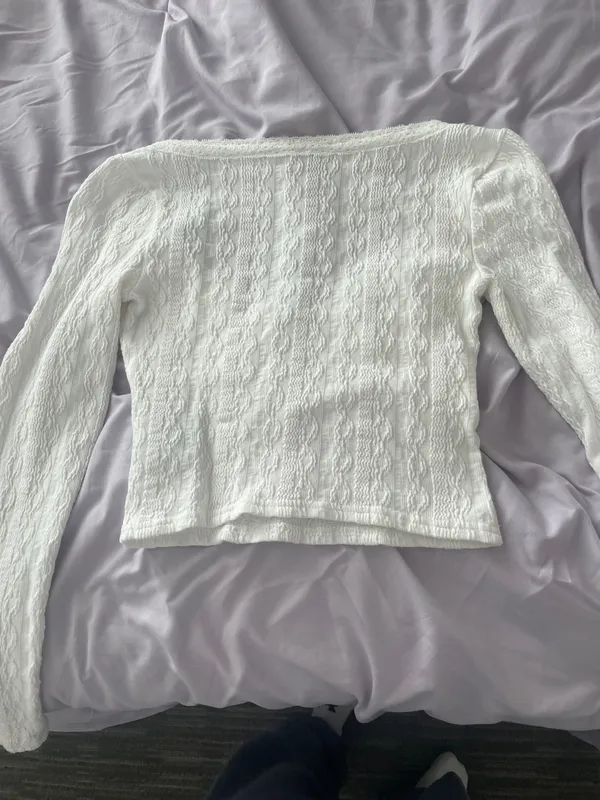 White Edikted Long Sleeve Top - Image 2