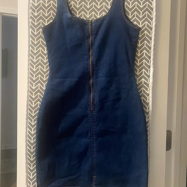 Derek Heart Denim Dress Size S 4 - Image 4