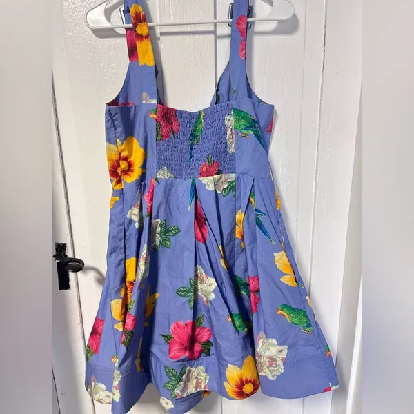 NWT Anthropologie Maeve Scoop Neck Floral Print Dress size Medium - Image 3