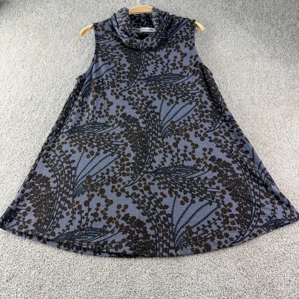 Sleeveless Cowl‎ Neck Floral Print Swing Dress A-Line Coquette Career Womens S - Image 7