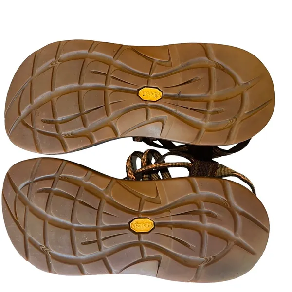 Chaco Z/2 Classic Strappy Brown Orange Sandals Sz 8 - Image 8