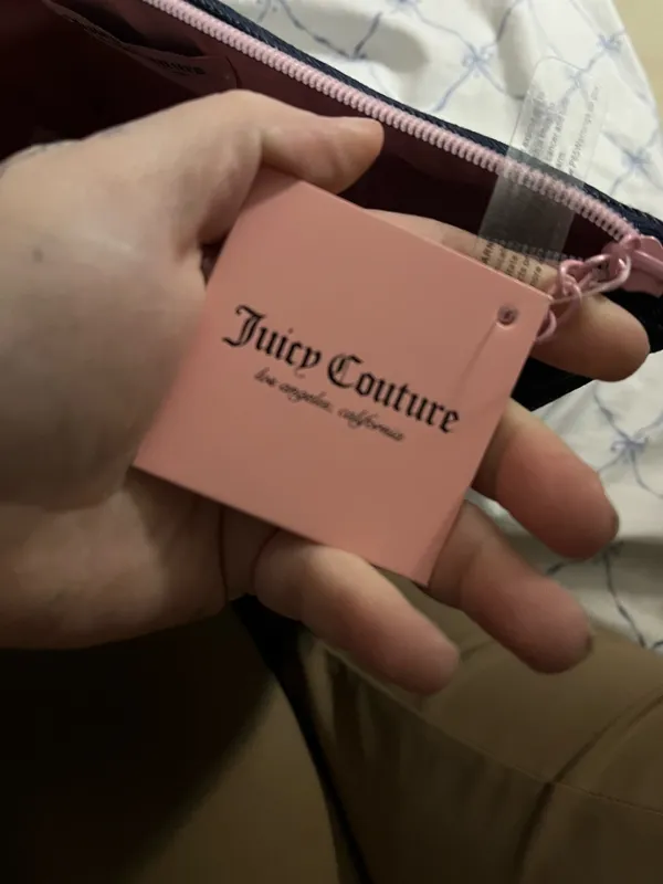 Juicy couture, Jean colored makeup bag, Rose detail - Image 9