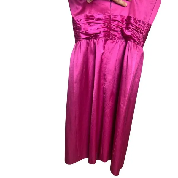 VTG Lilly Pulitzer Pink Satin Strapless Dress Women’s Size 4 - Image 5