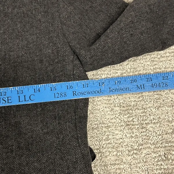 Abercrombie & Fitch Pea Coat Womens Small Wool Blend Herringbone Double Breasted - Image 9