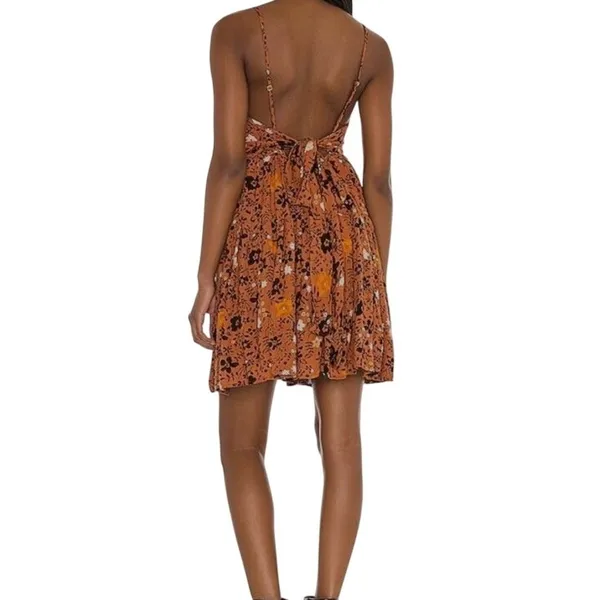 Free People Revolve Kaley 6 tie back textured mini sun dress D3 3516 - Image 9
