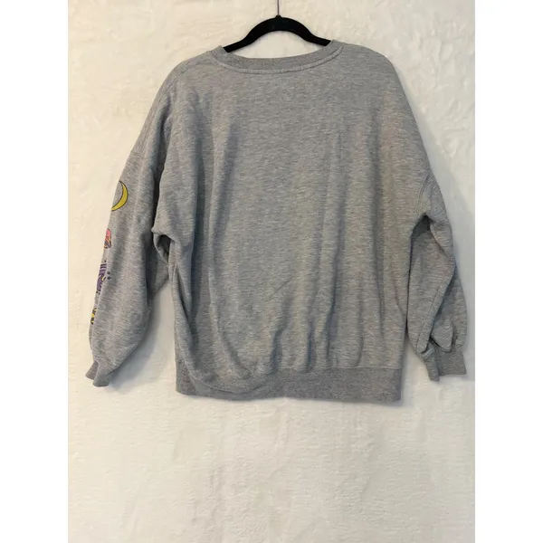 Disney Lilo & Stitch Feelin Cosmic Gray Graphic Sweatshirt Small Celestial Moon‎ - Image 8