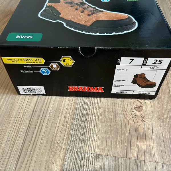 NEW Steel Toe Brahma Working Boots Brown Size 7 - Image 7