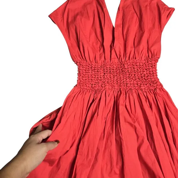 Staud Jackson Midi Dress‎ in Hibiscus Size: M - Image 3