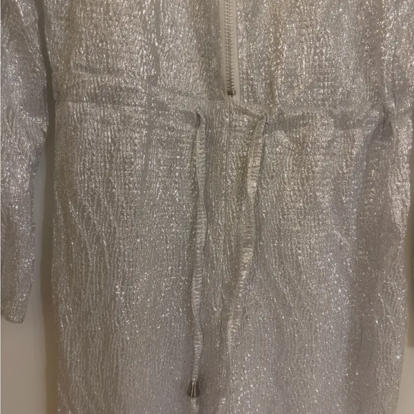 Silver metallic Women's Jumpsuit Size L - Image 2