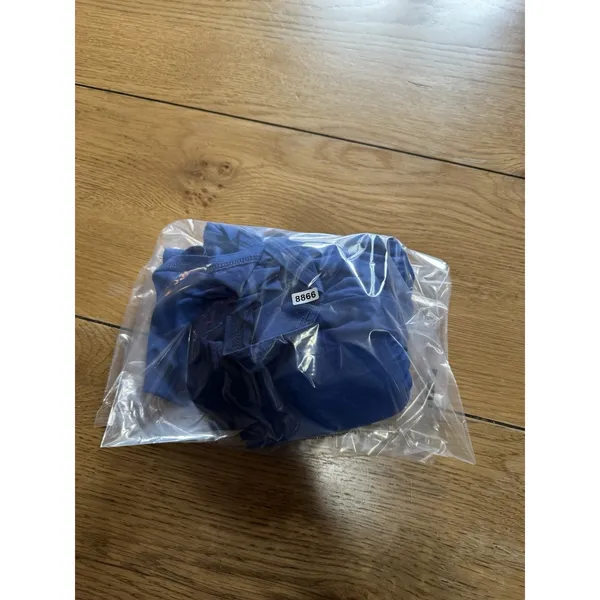 Dressborn Women Size Large Blue Ruffle Short Sleeve Blouse Stretch‎ Office NWT - Image 10