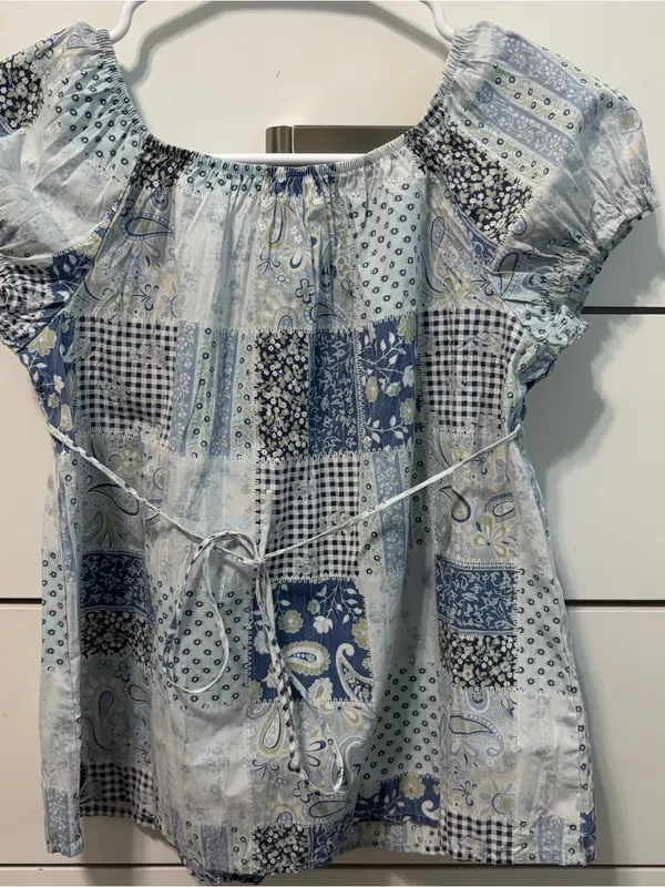 Limited Too Y2K Babydoll Patchwork Top - Image 3