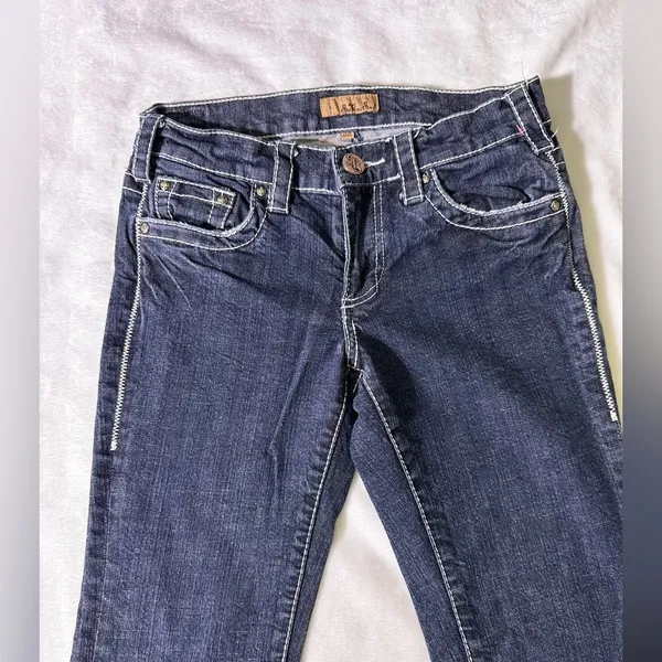 Classic Indigo Flare Jeans Blue Size 26 - Image 2
