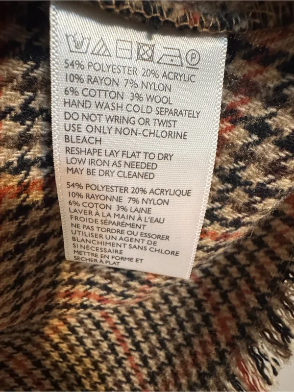 Urban Outfitters Y2K tweed‎ pattern faux wrap skirt Women's Small - Image 5