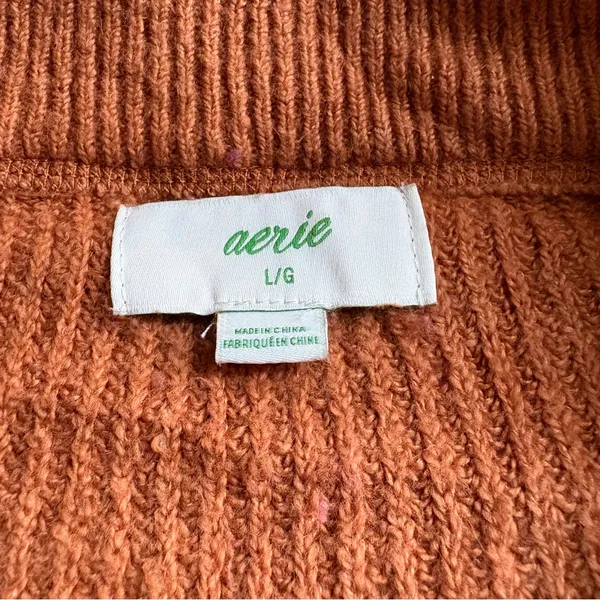 Aerie Warm Cinnamon Knit Sweater - Image 2