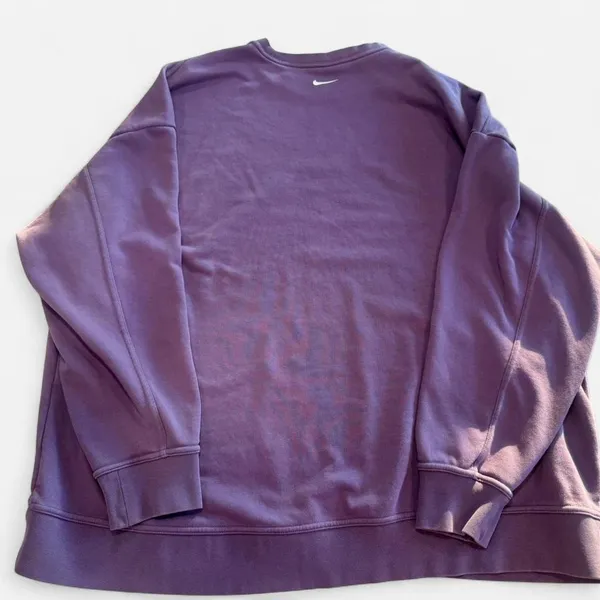 Nike Oversized Crewneck Sweatshirt Mauve Purple Spellout - Image 2