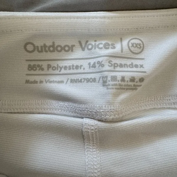 Outdoor Voices Court Skort White XXS New Athletic Tennis‎ Golf Pickleball Skirt - Image 4