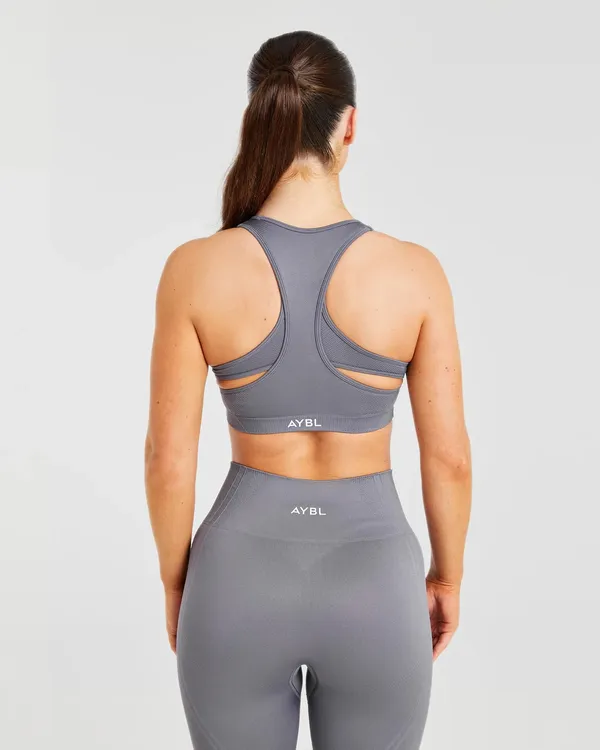 AYBL Balance V3 Seamless Sports Bra in Charcoal Grey - Medium - Image 2