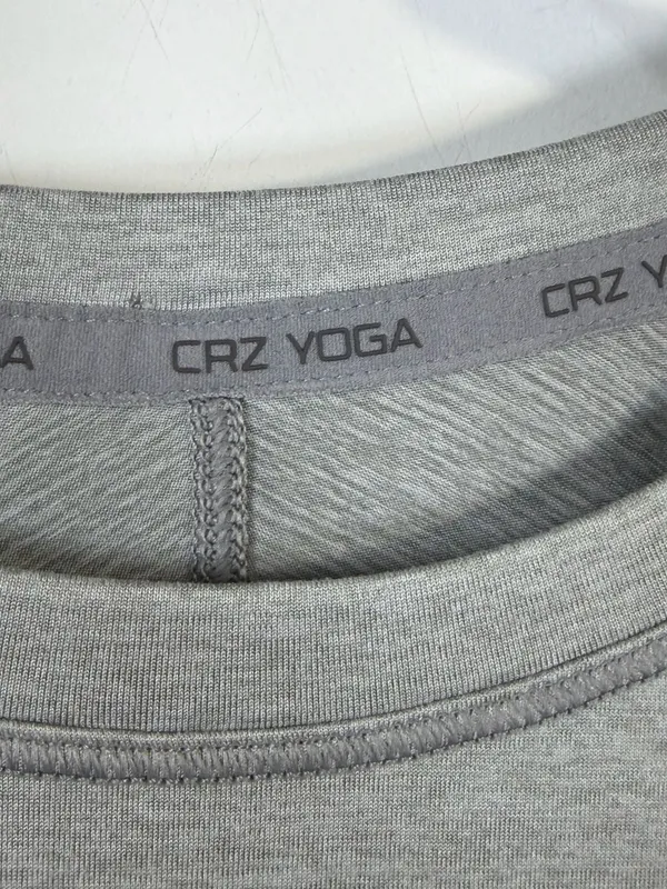 CRZ YOGA Lightweight Racerback Workout Tank Top Heathered Grey - Image 2