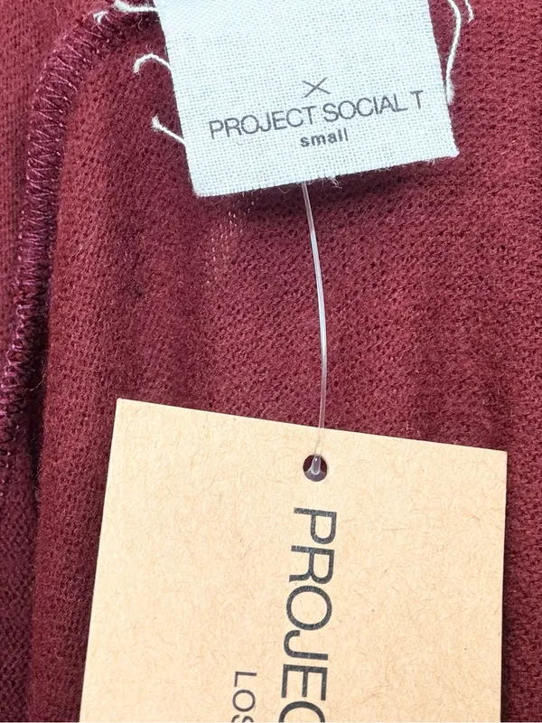 New Project Social T Burgundy Hoodie - Image 6