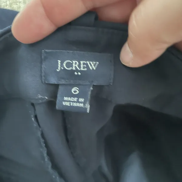 J. Crew Mid-Rise Cropped Dress Pants Navy Blue Workwear Women's Size 6 - Image 11