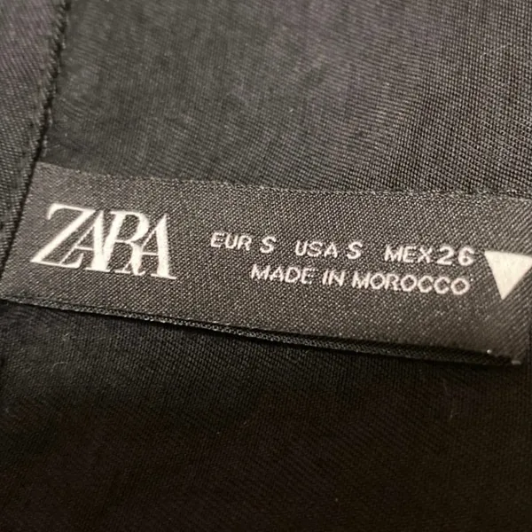 Zara Women's Black Button Front 3/4 Sleeve Wide Leg Shirt Jumpsuit Romper Size S - Image 3