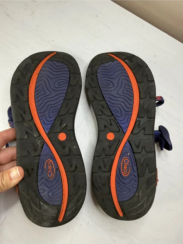 Chaco ZVOLV X2 Womens 7 Hiking Water Sandal Volcanic Blue Orange Camping Outdoor - Image 11