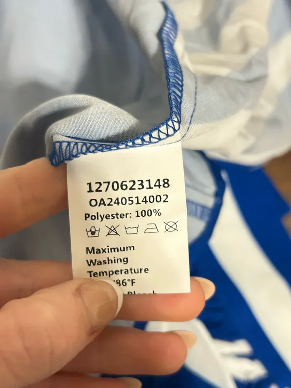 Commence SOLDOut Blue and White Oversized Print Vacation Pants Set XS NEW - Image 3