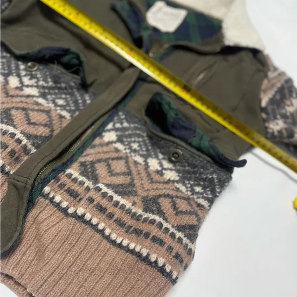 We The Free Fairisle Bomber Jacket: Size Large - Image 8