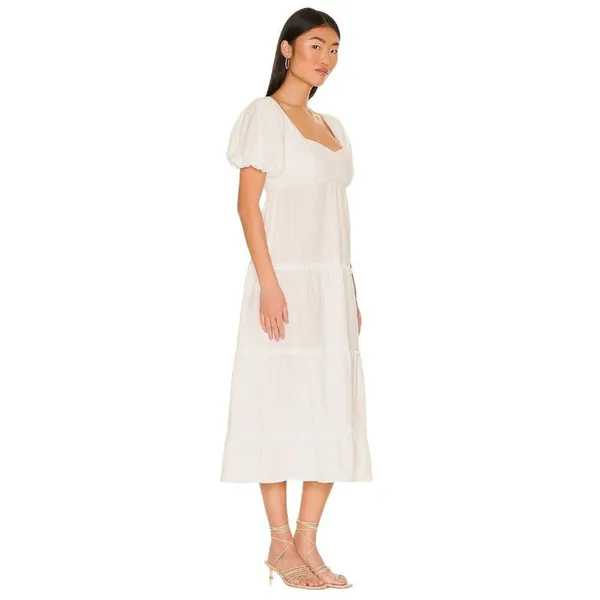 Show Me Your Mumu Odette Midi Dress in White Small Womens Long Cotton - Image 3