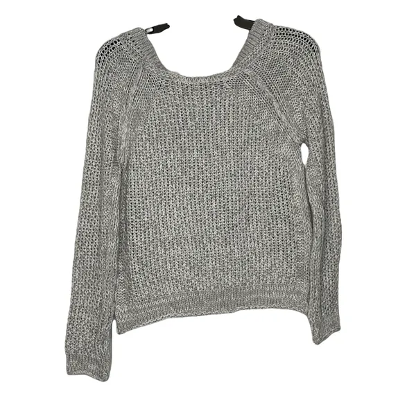 Free People Womens Sweater Size‎ XS Gray Knit Cotton Acrylic Blend Pullover - Image 4