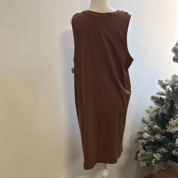 Old Navy Sleeveless Chocolate Midi Dress - Image 3