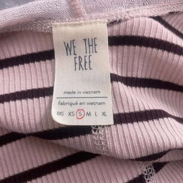 Free People We‎ the Free Tangerine Stripe Tee Sand - Image 11
