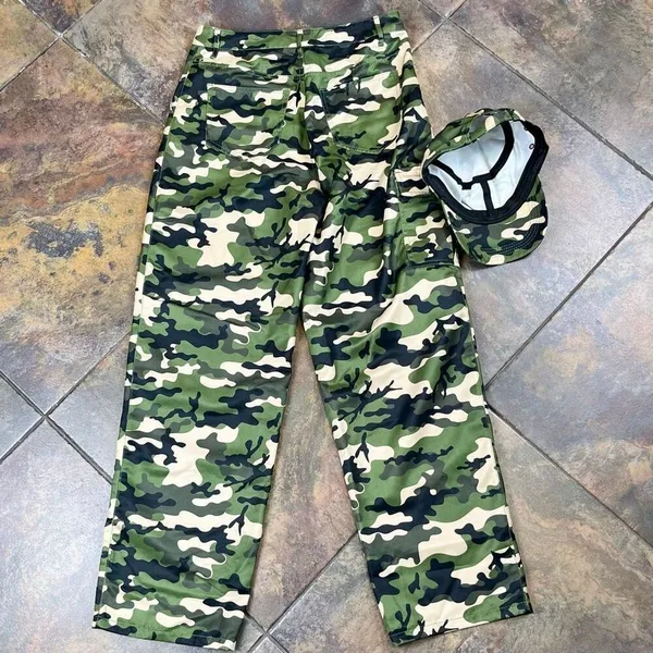 Spirit Halloween Adult Cadet Military Camo Costume Pants Hat Medium - Image 8