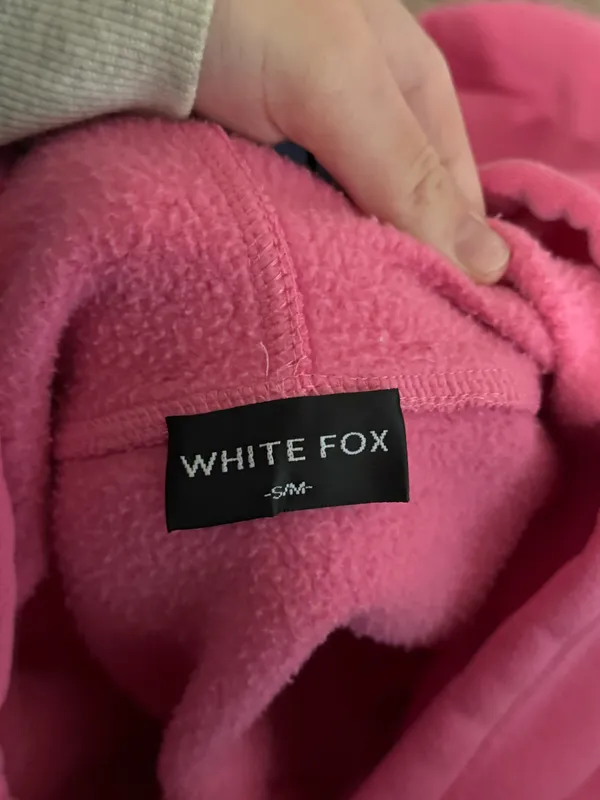 Right On The Line Hoodie Pink White Fox Boutique S/M - Image 4