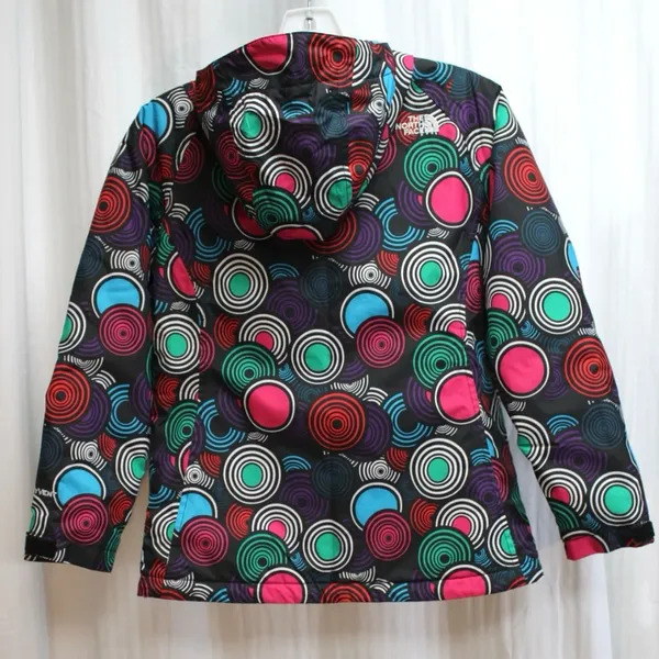 The North Face - Hooded Insolated Jacket, Hyvent, Black w/ Multicolor Circles - Image 2