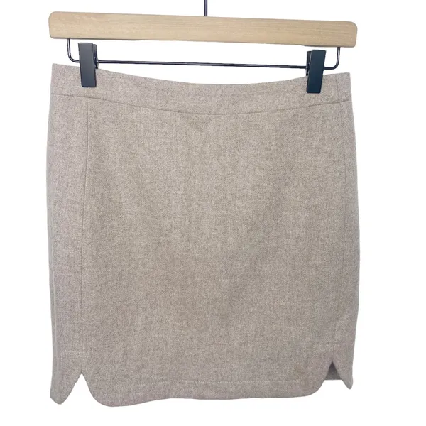 J.Crew factory tan wool blend mini skirt size 00 - Image 2