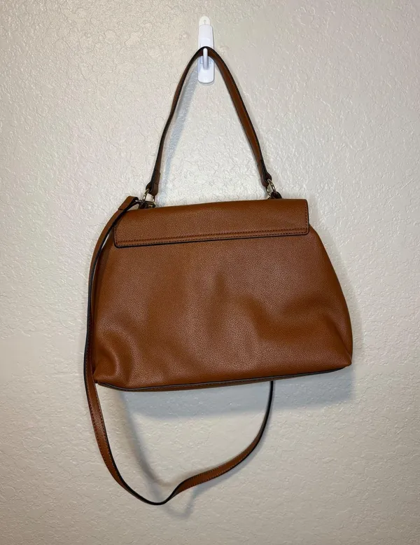 LC Lauren Conrad Brown Satchel Crossbody Convertible Shoulder Bag Purse - Image 3