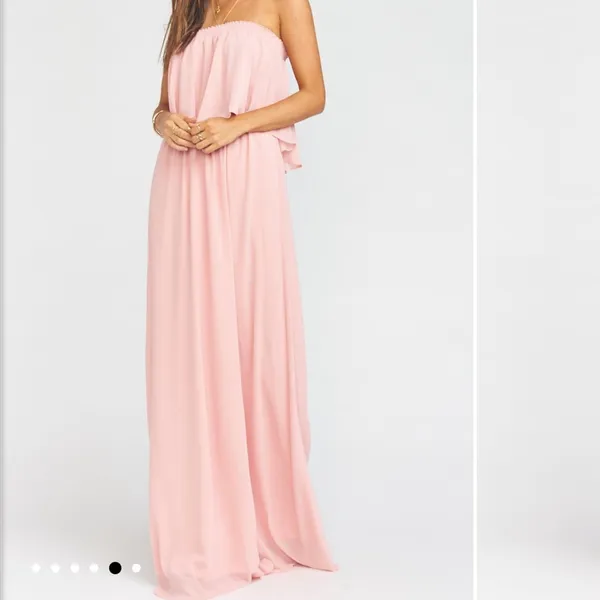 Show Me Your Mumu Hacienda Maxi Dress Rosebud Chiffon Convertible Pink Size S - Image 6