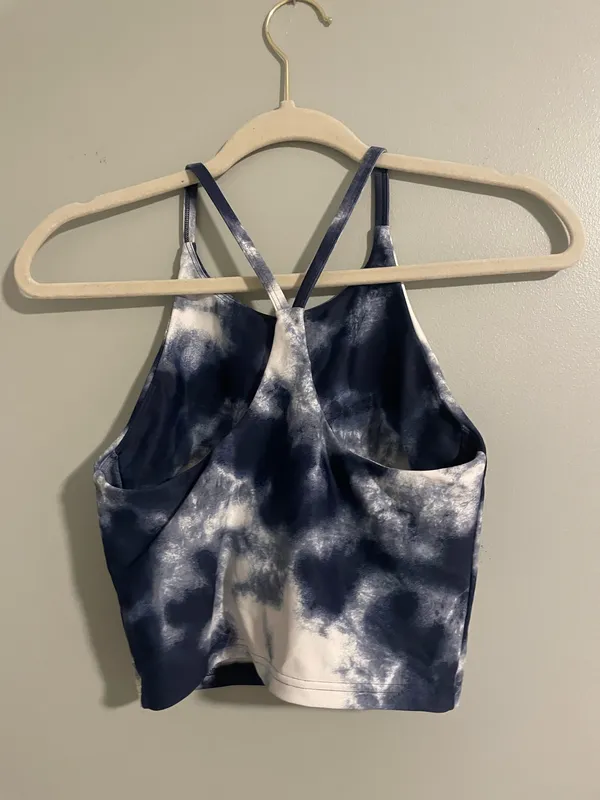 Old Navy Active Blue And White Top - Image 2